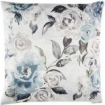 Painterly Floral Blue Cushion Blue