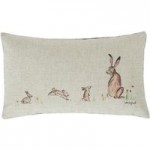 Lottie England Natural Rabbits Cushion Natural