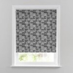 Abstract Circles Grey Blackout Roller Blind Grey