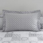 Honeysha Grey Mosaic Oxford Pillow Case Grey
