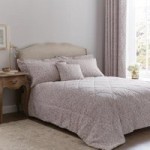 Hemsley Grey Jacquard Quilted Bedspread Grey