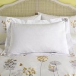 Hydrangea Floral Ochre Oxford Pillowcase Ochre