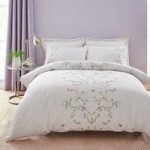 Sophie White Floral Embroidered Duvet Cover and Pillowcase Set White