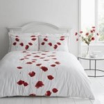 Poppy Trail Red Duvet Cover and Pillowcase Set Red