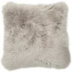 Grey Sheepskin Cushion Grey