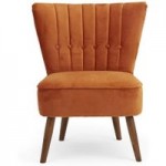 Isla Velvet Cocktail Chair – Orange Orange