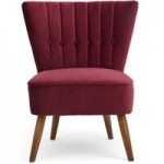 Isla Velvet Cocktail Chair – Claret Claret