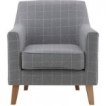 Aiden Chair Grey Check Grey