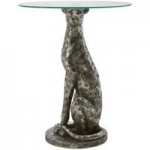 Leopard Side Table Silver