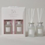 5A Fifth Avenue Set of 2 Geranium and Cashmere Diffusers White
