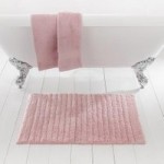 Ribbed Blush Bath Mat Blush (Pink)