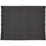 Set of 2 Chambray Weave Black Placemats Black