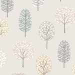 Sweet Trees Pink Fabric Pink