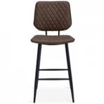 Austin PU Leather Bar Stool – Brown Brown