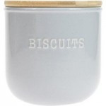 Embossed Grey Biscuit Canister Grey