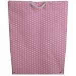 Pink Polka Dot Large Laundry Bag Pink