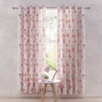 Ballet Blackout Eyelet Curtains Pink