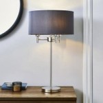 5A Fifth Avenue Edmonton 3 Light Grey Table Lamp Grey