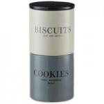 Monochrome Stacking Cookie and Biscuit Canister Cream