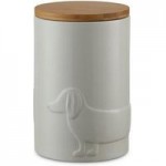 Sausage Dog Small Kitchen Canister Cream