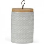 Geometric Taupe Kitchen Canister Taupe
