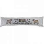 Home Is Where My Dog Is Draught Excluder Grey