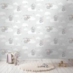 Disney Dumbo Wallpaper Grey