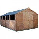 10ft x 20ft Winchester Wooden Overlap Apex Workshop Natural