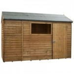 6ft x 10ft Winchester Wooden Overlap Reverse Apex Shed Natural