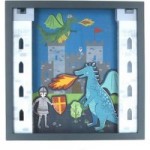 Knights and Dragons Light Up Box Frame MultiColoured