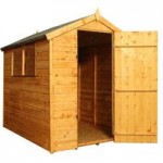 5ft x 7ft Winchester Wooden Shiplap Apex Shed Natural