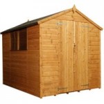 6ft x 8ft Winchester Wooden Shiplap Apex Shed Natural