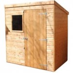 4ft x 6ft Winchester Wooden Shiplap Pent Shed Natural