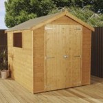 8 x 6 Winchester County Wooden Apex Shed Natural