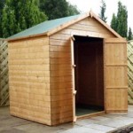 5ft x 7ft Winchester Modular Wooden Shiplap Apex Shed Natural