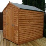 5ft x 7ft Winchester Wooden Overlap Apex Shed Natural