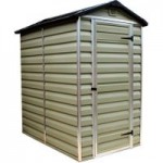 4ft x 6ft Palram Small Apex Plastic Shed Green