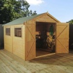 10ft x 8ft Winchester Shiplap Apex Premium Shed Natural
