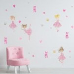 Ballet Wall Stickers Pink