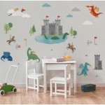 Knights and Dragons Wall Stickers MultiColoured