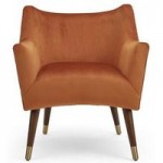 Brody Velvet Chair – Orange Orange