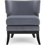 Blyth Velvet Chair Grey
