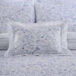 Libby Cuffed Print Blue Boudoir Cushion Blue