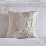 Calera Embroidered Gold Square Cushion Gold