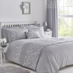 Butterfly Lace Grey Duvet Cover and Pillowcase Set Grey