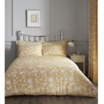 Marianne Gold Jacquard Duvet Cover and Pillowcase Set Gold