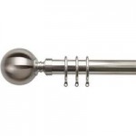 Ashton Fixed Satin Silver Curtain Pole Dia. 35mm Satin Silver