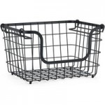 Stackable Wire Basket Black