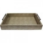 Faux Leather Champagne Snake Print Effect Lap Tray Champagne