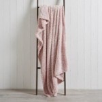 Teddy Bear Blush Marled Throw Pink